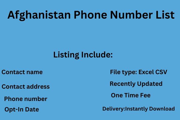 Afghanistan Phone Number List