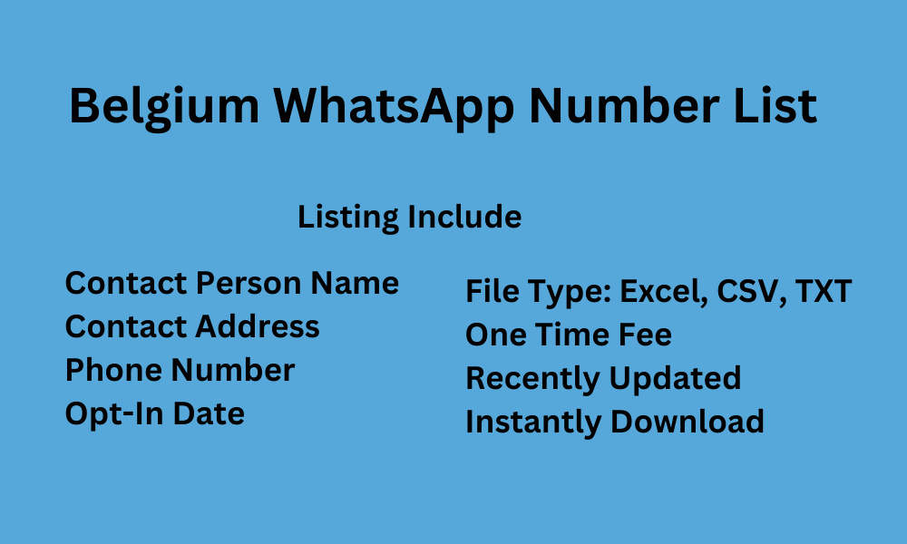 Belgium whatsapp number list