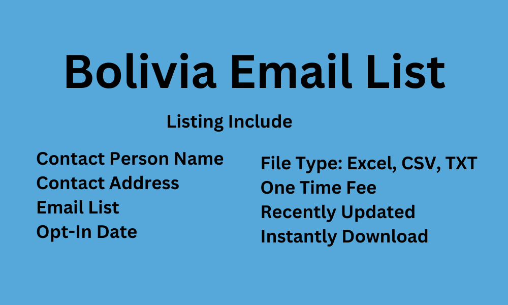 Bolivia email list