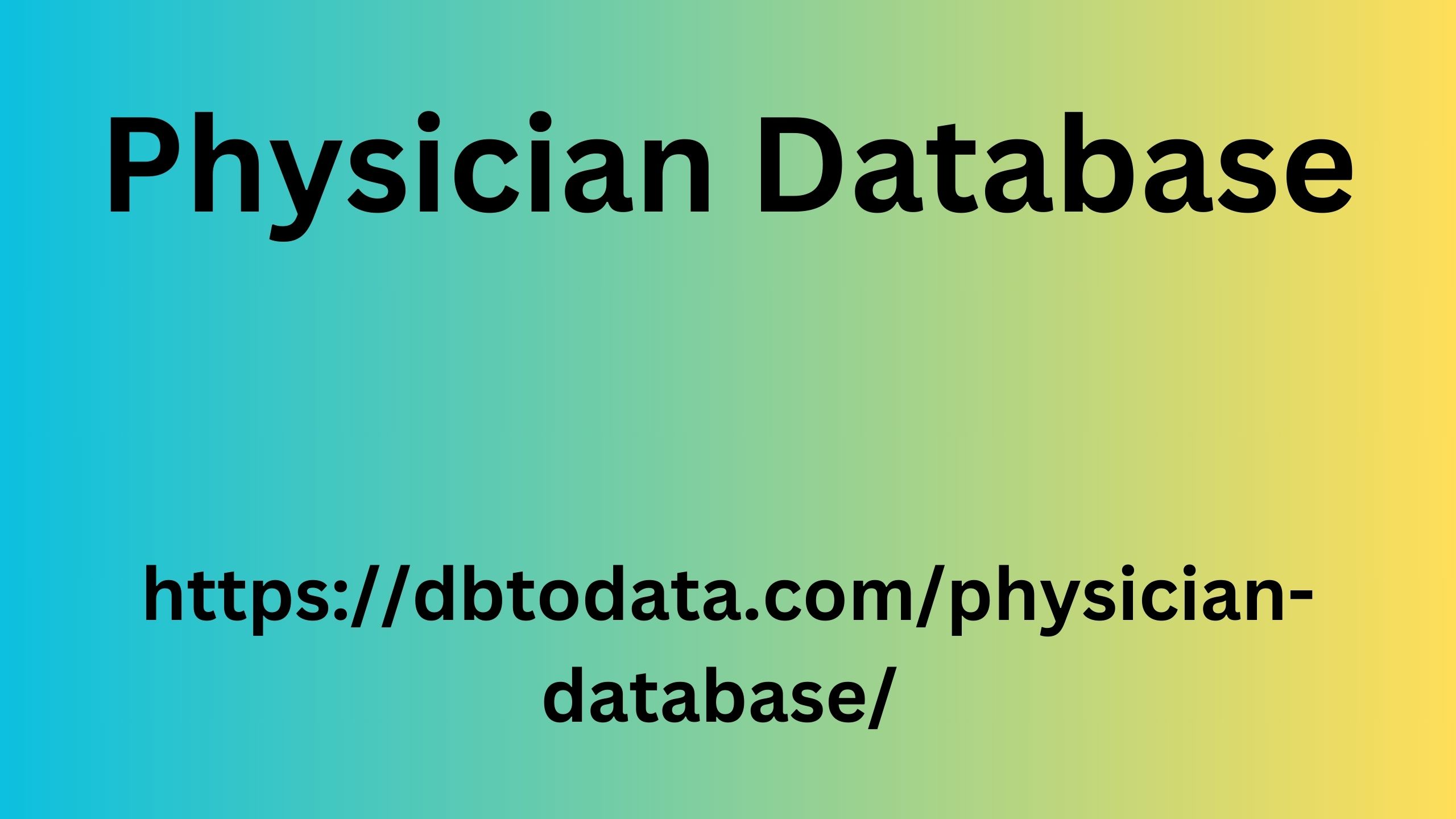 Physician Database