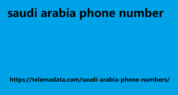 saudi arabia phone number