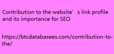 Contribution to the website’s link profile and its importance for SEO