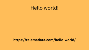 Hello world!