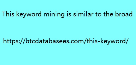 This keyword mining is similar to the broad