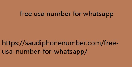 free usa number for whatsapp