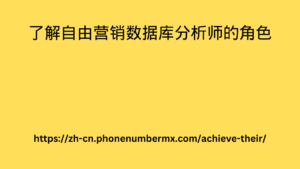 了解自由营销数据库分析师的角色